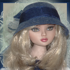 Robert Tonner Ellowyne Wilde Blue felt doll hat