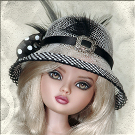 Sinamay doll hats
