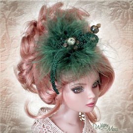Green doll hat fascinator